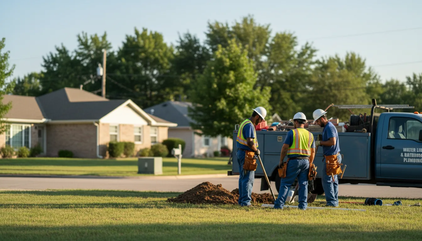 Residential water line and bathroom plumbing service in Ranger, TX